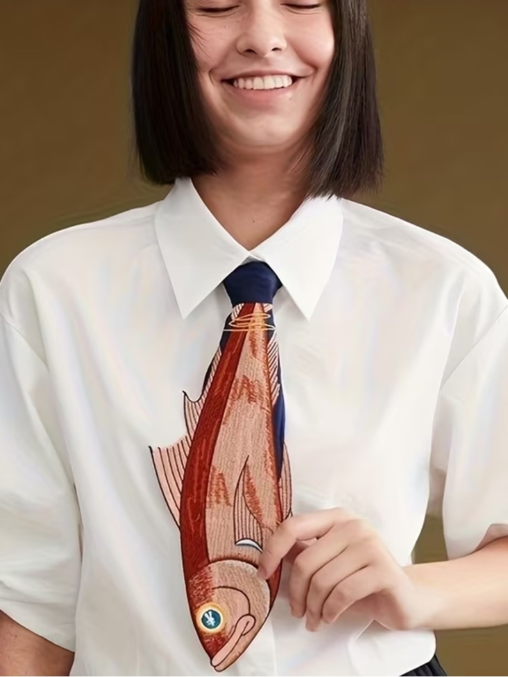 Novelty Fish Necktie in Red